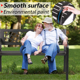 Dkelincs Outdoor Benches Clearance Garden Benches Metal Park Bench for Outside 480bls Bearing Capacity Cast Iron Patio Furniture for Porch Yard Deck Entryway Dkelincs