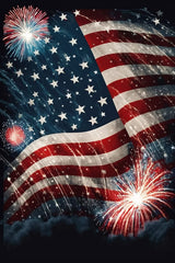 RMSGOZO American Flag Diamond Painting Kits - Sparkling Fireworks for Beginners, Full Round Fine Rhinestone Gemstone Cross Stitch Kit, for Room Decor & Home Decor Gifts (8 X 12 Inch) RMSGOZO