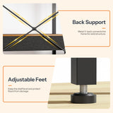 HOOBRO Triple Book Shelf, Industrial Bookshelf with Drawer, 5-Tier Bookcase with Metal Frame, Bookcase with 13 Open Display Shelves for Home Office, Living Room, Rustic Brown and Black BF160SJ01 HOOBRO