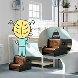 HOOBRO Step Stool for Kids, Two Step Toddler's Stool, Kids Potty Training Stool with Handles, Non-Slip Pads for Safety, Easy to Move, for Sink, Bathroom, Bedroom, Rustic Brown BF01JD01G1 HOOBRO