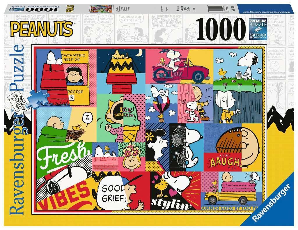 Ravensburger - Puzzle: Life of Peanuts, Snoopy, Puzzle 1000 Pieces, Puzzles for Adults, Puzzle 1000 Pieces Adults, Glue Puzzle to Frame Puzzles, Puzzles Adults and Children, 70x50cm Ravensburger