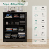 GEPELCN Dresser for Bedroom with Power Outlets Wood 4 Drawer Dresser with Large Organizer Tall Chest of Drawers Closet for Bedroom Living Room Kids Room Hallway GEPELCN
