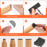 Felt Furniture Pads 300 Pieces, Furniture Pads for Hardwood Floors, Felt Pads for Chair Legs Furniture, Floor Protectors for Furniture Black FURNIMATE