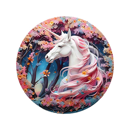 DTSFHTDAL Stained Acrylic Window Hanging, Animal Decoration Suncatcher for Window Suncatchers Sofa Wall Hanging Ornament TV Wall Hangings with Chain and Hook Indoor Hanging Art (Unicorn) DTSFHTDAL