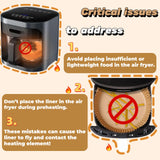 100-Pack Disposable Air Fryer Liners, 7.9 Inch, Non-Stick & Oil-Resistant Snuktw
