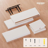 RICHER HOUSE White Floating Shelves Set of 3, Modern Bathroom Shelves Wall Mounted Shelves for Wall Decor, Over Toilet White Wall Shelves for Bathroom Bedroom, Living Room, Kitchen RICHER HOUSE