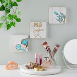 6 Pack White Washed Craft Wood Board Panels with Hardware Included for DIY Signs, Paintings (5 x 5 in) Bright Creations