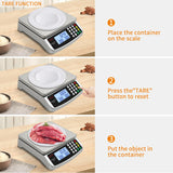 Food Scale 88lb/40kg Large Digital Kitchen Scale 0.05oz/1g with Price Computing Commercial Scale 304 Stainless Steel gram Scale for Baking Cooking Meat Restaurant ，USB or AA Battery(Included) RUJIXU