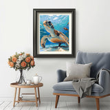 Natuyalo Paint by Numbers Kit for Adult - Adult Paint by Numbers Sea Turtle, Frameless Beginner Paint by Number Perfect Hobby for Relaxation 16x20 Inch Natuyalo