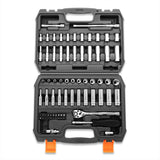 DNA MOTORING TOOLS-00144 72-Piece 1/4" Drive Socket Set with Ratchets, Adapters, Extensions - 4mm -14mm, 5/32 Inch- 9/16 Inch, Cr-V DNA MOTORING