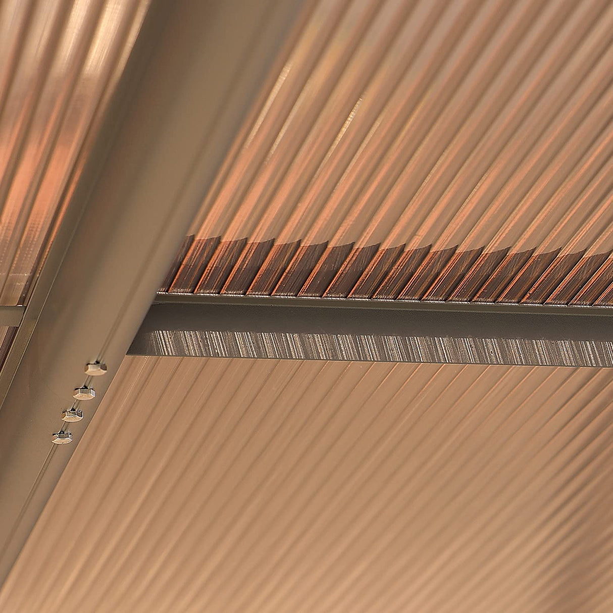 BPS 13' x 10' Wall Mount Gazebo Outdoor Pergola, Polycarbonate Gazebo with Water-Resistant and UV-Fighting Panels Canopy BPS