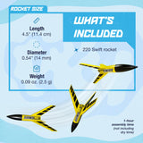 Estes 810 220 Swift Rocket-Building Kit, Intermediate Mini Flying-Rocket-Model Kit for Ages 10+ Estes