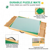 ALL4JIG 1500PCS Portable Puzzle Table with Legs, 25"x34"Adjustable Jigsaw Wooden Puzzle Board with 4 Drawers & Cover Birthday Gift for mom, 3-Tilting-Angle Jigsaw Puzzle Table for Adults ALL4JIG
