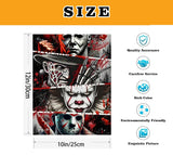 VIGEGU 2 Pack Halloween Paint by Numbers Kit for Adults with Framed,Horror Paint by Number DIY Adult Paint by Number Kits for Wall Decor 10x12in VIGEGU
