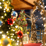 Quntis 164ft 2000 LED Cluster Christmas Lights - Dark Green Wire Cluster Christmas Tree Lights - 8 Modes Outdoor Waterproof Strands Christmas String Lights for Holiday Wedding Party Decor, Warm White Quntis