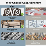 AIWOEN 9-Piece Cast Aluminum Patio Furniture, Outdoor Dining Sets for 8 Include 87" Rectangular Patio Dining Table and 8 Stackable Chairs with Cushions & Umbrella Hole (Bronze) AIWOEN