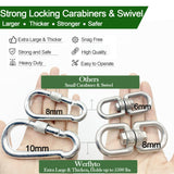 Werflyto Safe Tree Swing Hanging Straps Kit, 3FT/10FT/15FT/20FT, Heavy Duty Holds 5500LBS Extra Long Adjustable Tree Swing Straps, Easy & Fast Way to Hang Any Swing or Hammock(15 FT) Werflyto