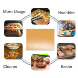 SKYBD Copper Grill Mats for Outdoor Grill（Set of 6), Nonstick & Easy to Clean BBQ Grilling Sheets, Reusable & Heavy Duty Mats Works on Outdoor Gas, Electric, Charcoal Grill SKYBD