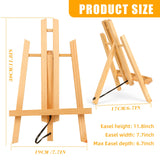 idoobi 16 Pack 11.8" Wooden Easel, Easel Stand for Painting, Tabletop Easel for Artist/Students/Beginners, Portable Canvas Photo Picture Sign Holder idoobi