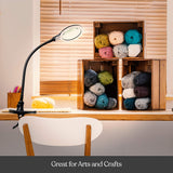 Brightech LightView Flex Magnifying Desk Lamp, 1.75X Light Magnifier, Adjustable Magnifying Glass with Light for Crafts, Reading, Close Work Brightech