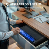 ADIMO Hand Gun Safe, Biometric Gun Safe for Handgun, Pistol with 3 Quick-Access Way Fingerprint/Keypad/Key, Gun Lock Box w/Mute Function, Gun Safe for Secure Storage for Bedside, Nightstand and Car ADIMO