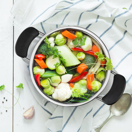 ZENFUN Stainless Steel Steamer Pot with Basket, 1.8 Quart Stock Pot with Glass Lid, Mini Steaming Pot Cookware with Handle, Metal Cooking Steamer for Vegetable, Stews, Pasta, Sauce, Food, Support for ZENFUN