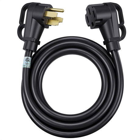 Cable Matters 4 Prong 50 AMP RV Extension Cord 15 ft with Easy-Grip Handles and Carry Strap, NEMA 14-50 Extension Cord, Compatible with Tesla Charging Cable - 15 Feet (NEMA 14-50P to 14-50R) Cable Matters