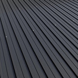 MOUMON 10x12Ft Hardtop Gazebo, Aluminum Frame Wall Mount Outdoor Gazebo with Netting & Curtains, Sloping Galvanized Iron Roof, Sun Shade Pergola Canopy for Patio Garden Backyard, Black Grey MOUMON