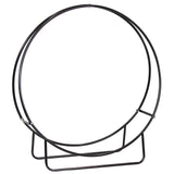 Sunnydaze 48-Inch Firewood Log Rack Hoop - Indoor/Outdoor Round Tubular Steel Wood Storage Holder Sunnydaze