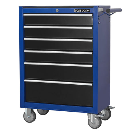 TOOL DORM Tool Cabinet Tool Cart with 6 Drawers and Wheels, Metal Rolling Tool Box Locked Drawers Storage Organizer Cabinet for Garage, Warehouse, Repair Shop, Workshop, Brand TOOL DORM