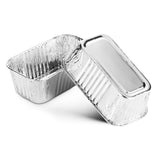 MontoPack Aluminum Mini Disposable Loaf Pans | Deep Half Size 6 x 3.5” Extra Thick Foil Bread Containers for Baking, Food Storage & Takeout | Eco-Friendly & Recyclable | Bulk 100-Pack of 1 Pound Trays MontoPack