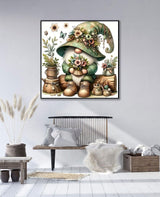 CHWGLFGG 5D Gnome Diamond Art Kits for Adults Beginners,DIY Full Round Drill Diamond Painting Kits Spring Flower,Paint by Diamonds Dot Gem Art Crystal Butterfly Easy,Home Wall Decor 11.8X11.8Inch CHWGLFGG