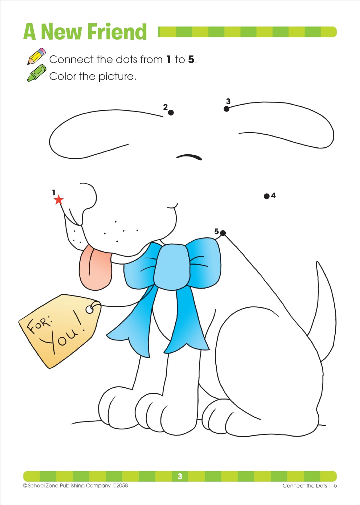 School Zone - Connect the Dots Workbook - 32 Pages, Ages 3 to 5, Preschool, Kindergarten, Dot-to-Dots, Counting, Number Puzzles, Numbers 1-10, Coloring, and More (School Zone Get Ready!™ Book Series) School Zone