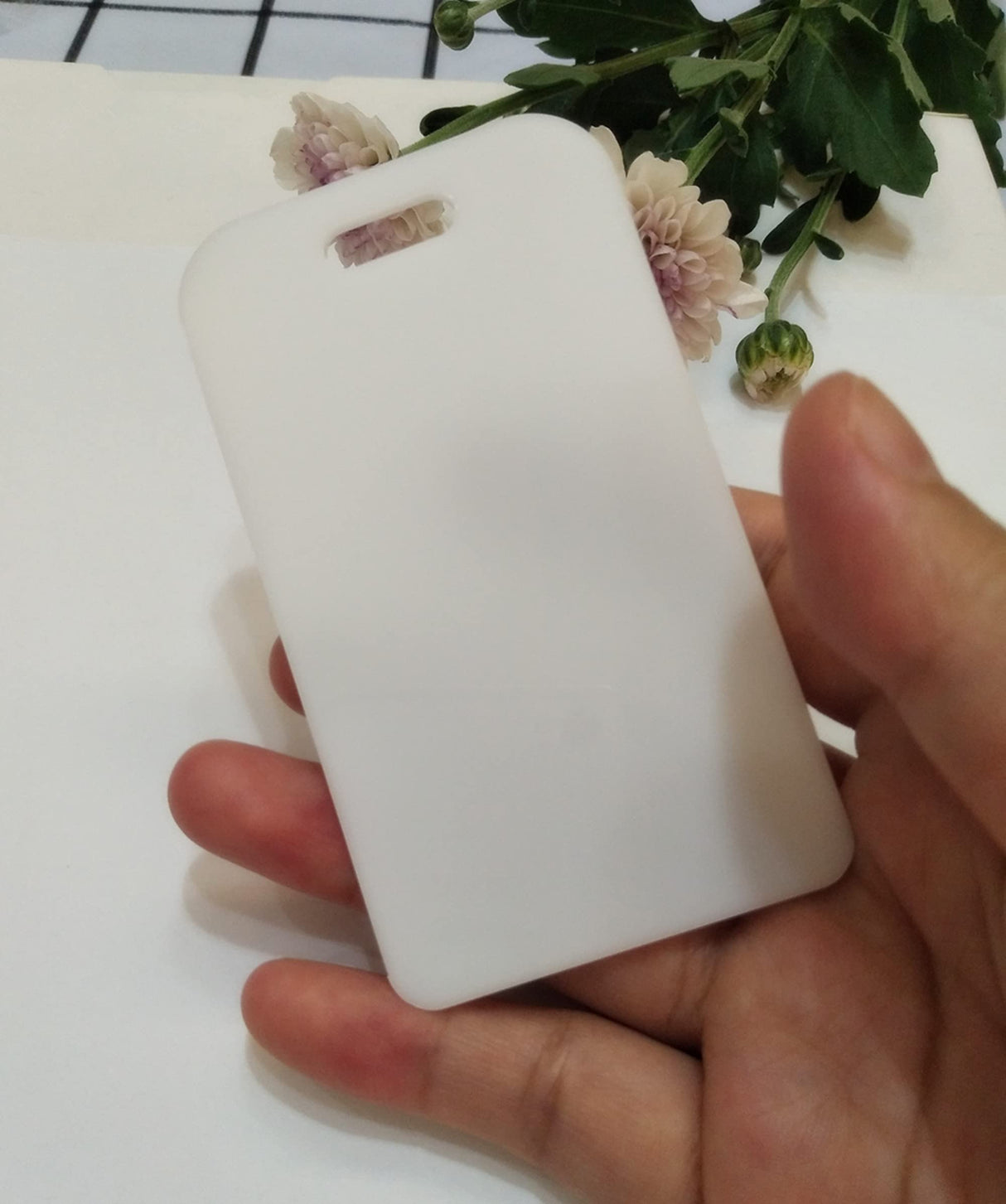 10pcs of Acrylic Rectangle Luggage Tags, Blank Acrylic Rectangle, Acrylic Blanks, Keychain Blanks, Acrylic Reserve Seating Tag (White) XIAOYUE