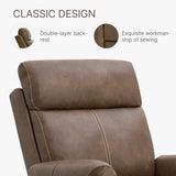 KISLOT Leather Power Recliner Chair Wall Hugger Sofa with USB Charging Ports Electric Reclining RV Furniture for Living Room KISLOT