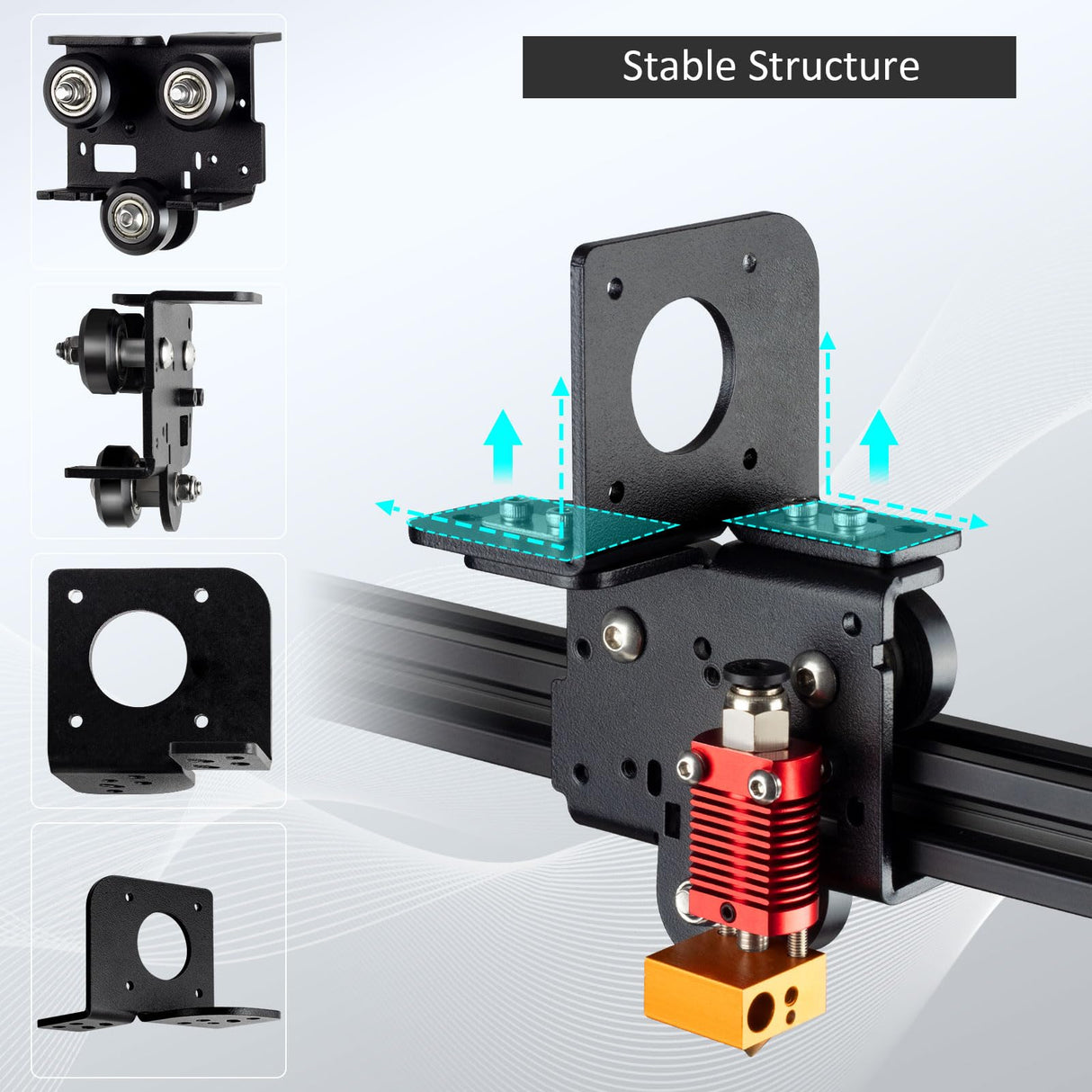UniTak3D Ender 3 Direct Drive Upgrade Conversion Bracket for Ender 3 V2,Ender 3 Pro and Voxelab Aquila 3D Printer for B-MG&Dual Gear&Bowden Extruder(NOT for Neo Series,Extruder&Hotend NOT Include) UniTak3D