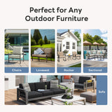 Artfurniz 6" Thicker Outdoor Chair Cushion 8 Sets - 24" *24" *6" Waterproof Patio Furniture Cushions with Removable Cover, 28D High Density Sponge Filling Thicken Outdoor Patio Cushions - Beige Artfurniz