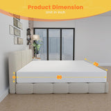 10 Inch King Size Mattress, Gel Memory Foam King Mattress, Pressure Relieving, Cooling Gel Foam, King Mattress in a Box, Certipur-Us Certified, Bed-in-a-Box, King, 80"L x 76"W x 10"Th, White NChanmar
