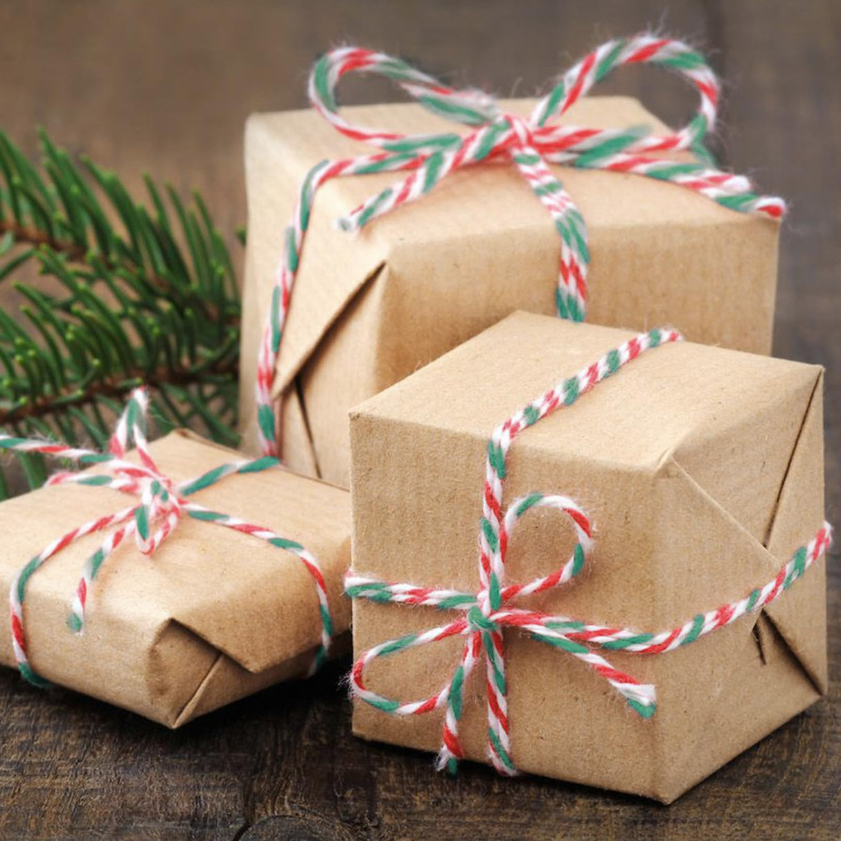 jijAcraft Christmas Twine String, 328 Feet Red Green and White Bakers Twine String, 2MM Heavy Duty Packing String for DIY Crafts, Christmas Decoration, Gift Wrapping, Craft Wrapping jijAcraft