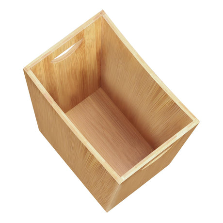 LIANTRAL Bamboo Trash Can Wastebasket, 2 Gallon Small Bathroom Garbage Can Bamboo Waste Basket Trash Container Recycling Bin for Bathroom, Bedroom, Living Room, Office, Kitchen LIANTRAL