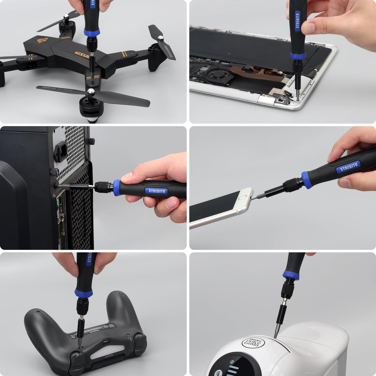 STREBITO Precision Screwdriver Set 153 in 1 Small Magnetic Screwdriver Set with Case, Electronic Repair Tool Kit for Computer, Laptop, iPhone, Macbook, PC, PS5, Xbox Controller, RC, Jewelers, Glasses STREBITO