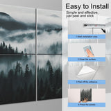 Ginchain Art Acoustic Panels Soundproof Wall Panels, 48 X 32Inches acoustic panels sound absorbing, Decorative Acoustical Wall Panels, sound panels noise reducing for Home & Office(Misty Forest) Ginchain