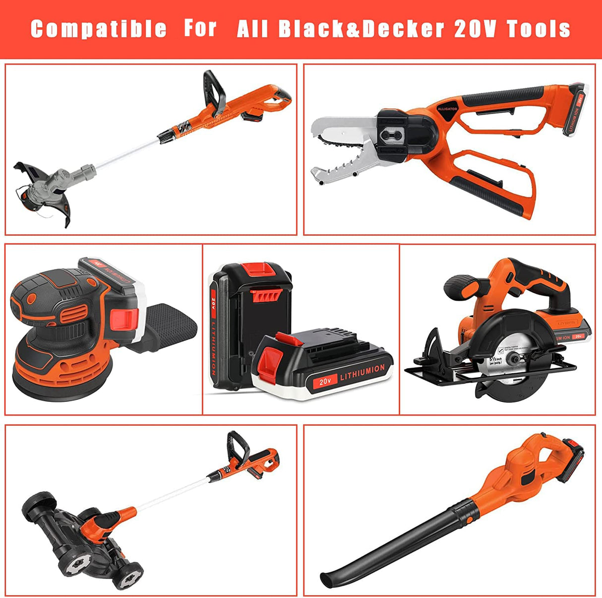 JYJZPB 2 Packs 3000mAh Replace Battery Compatible for Black and Decker 20V Lithium Battery LB20 LBX20, for BLACK+DECKER LBXR20 Decker Battery for Black & Decker 20 Volt MAX Cordless Tools JYJZPB