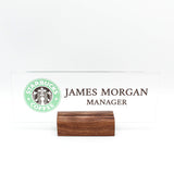 Personalized nameplate Desk Decor Office Unique Gift Custom Logo tech Desk Custom Wood Name Plate for him and her Occasion Gift (8"x3") DeskPlate