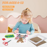 ajepon Dog Diamond Art Kits for Kids with Frame, Animal Diamond Art for Kids Ages 8-12, Dog Diamond Painting Kits for Kid with Beautiful Package for Gift Home Wall Decor (7x7inch) ajepon