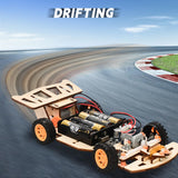 Self-Centering Steering Remote Control Car，STEM Projects for Kids Ages 8-12，Engineering kit, DIY rc car kit, STEM Kits for Kids Ages 8-12 ScienSta