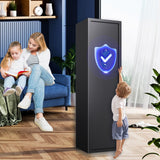 8-12 Gun Safe for Rifles and Pistols,Biometric Fingerprint Lock,No Assembly Required,Fireproof Gun Safe for Home with Removable Gun Shelf,Alarm System,Silent Mode (57"H × 12"D × 14"W) ZZXCBB