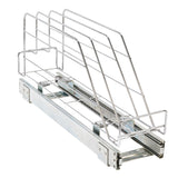 Household Essentials Glidez Multipurpose Chrome-Plated Steel Pull-Out/Slide-Out Storage Organizer for Cookware and Bakeware - Fits Standard Size Cabinet or Shelf, Chrome Household Essentials