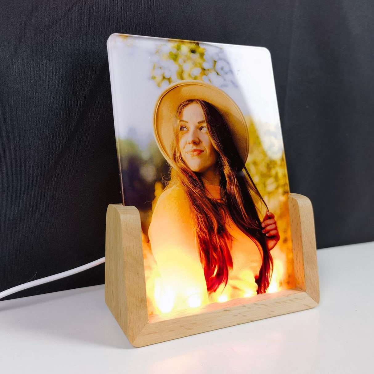 Sublimation Acrylic Blank - 3D LED Light Lamp Base & Photo Frame Panel for Heat Transfer | Customizable Acrylic Frame for Home, Bedroom, and Nightstand Decor WoodArtSupply