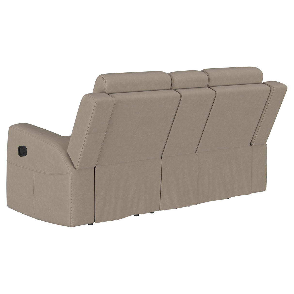 Coaster Home Furnishings - Brentwood - Fabric - Manual Motion Reclining Loveseat with Tufted Accents and Track Arms - Living Room - 30-Inch - Taupe - 610282 Coaster Fine Furniture